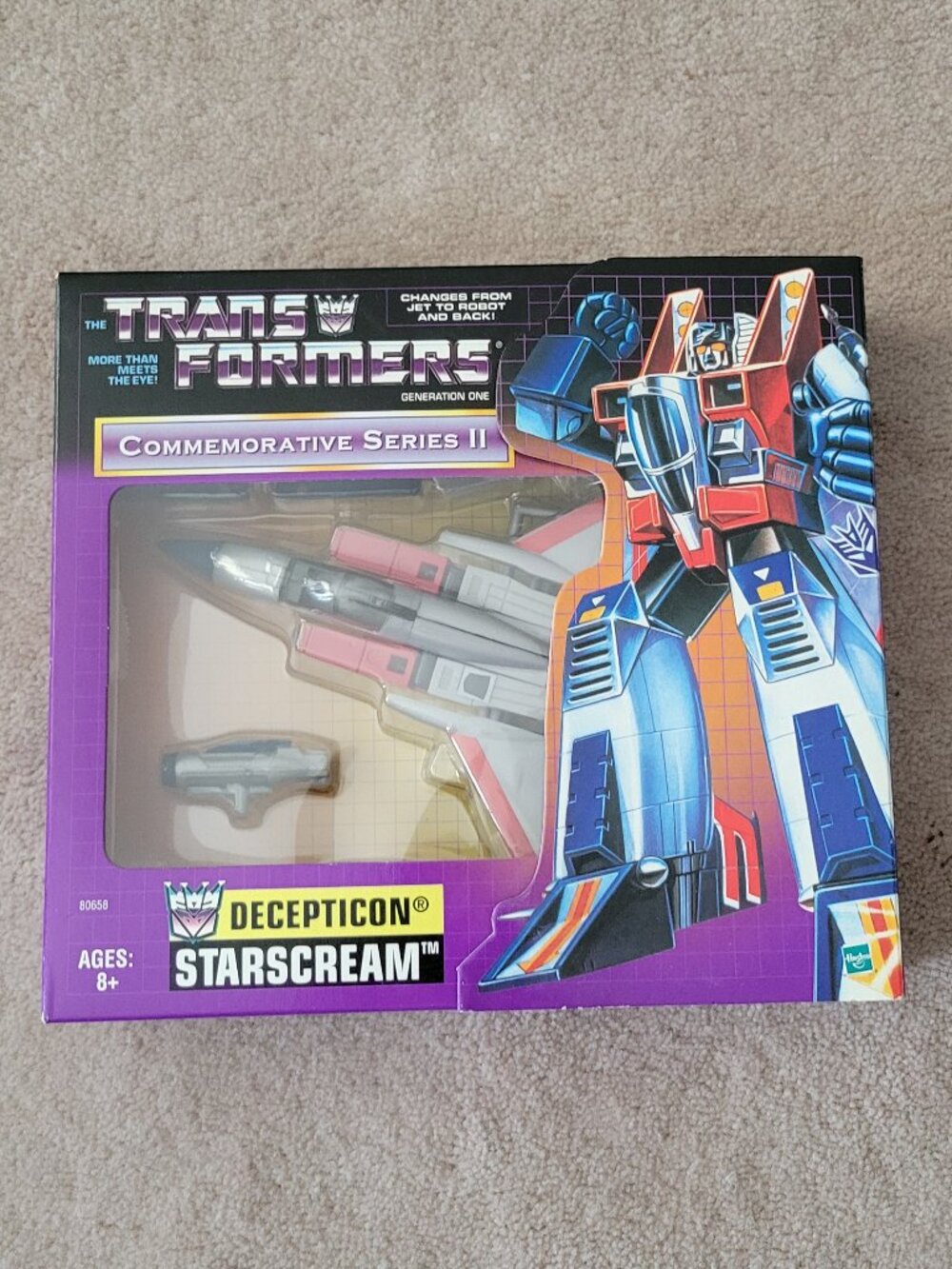 Transformers Starscream Decepticon Commemerative Series 2 Vintage Hasbro NWT
